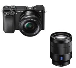 SONY a6000 Mirrorless Camera with 16-50 mm f/3.5-5.6 & 24-70 mm f/4 Lens Bundle